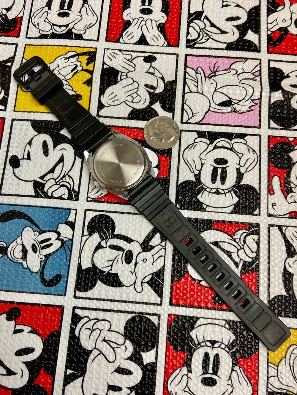 Vintage Disney X Lorus (Seiko) Mickey Mouse Pepsi Bezel Diver Style Watch HTF